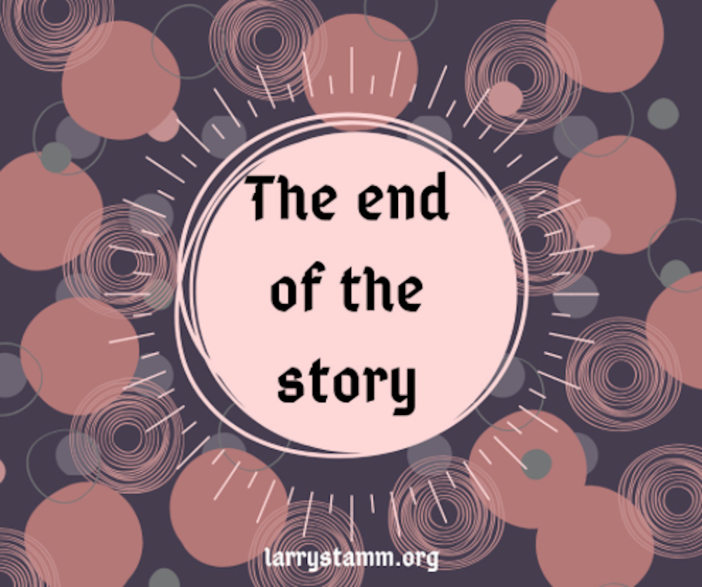 Text reads "The end of the story."