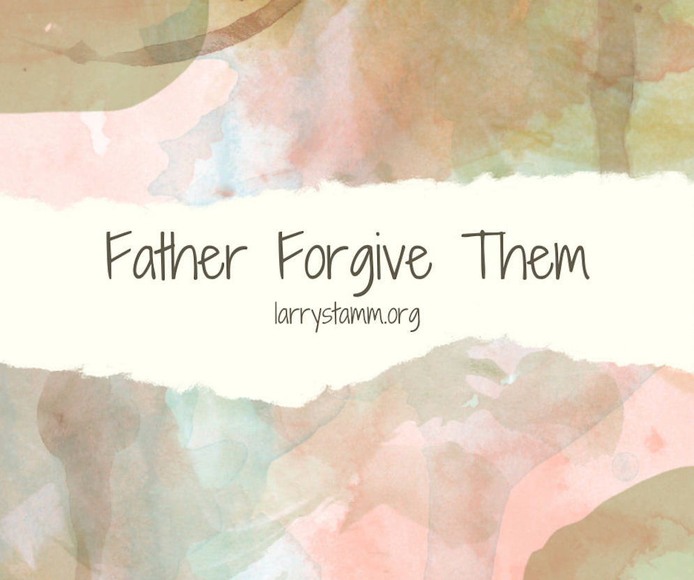 Father Forgive Them; watercolor art.