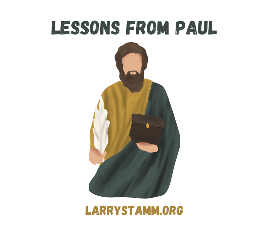 A Lessons Fromm Paul Poster With A Man Vector Image