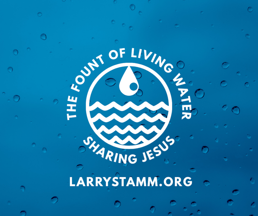 Blue water logo with text and website.