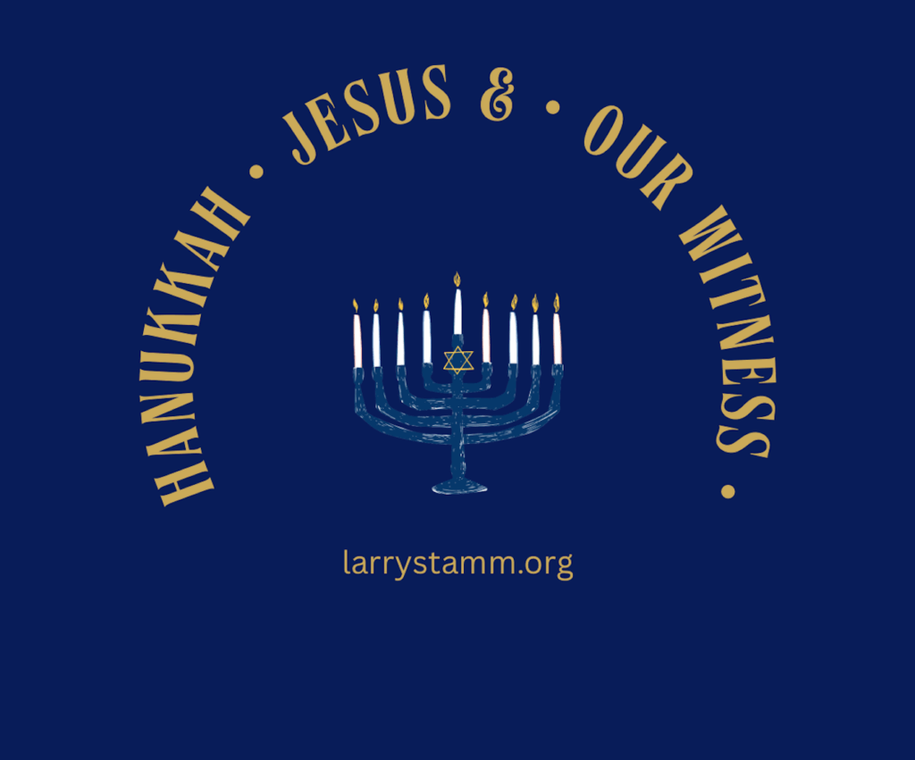 Menorah with Hanukkah, Jesus, and Our Witness.