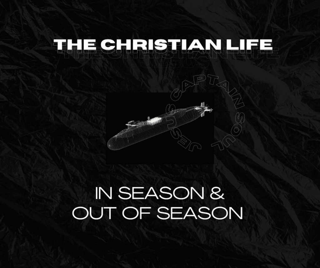 Submarine image with text overlay design.