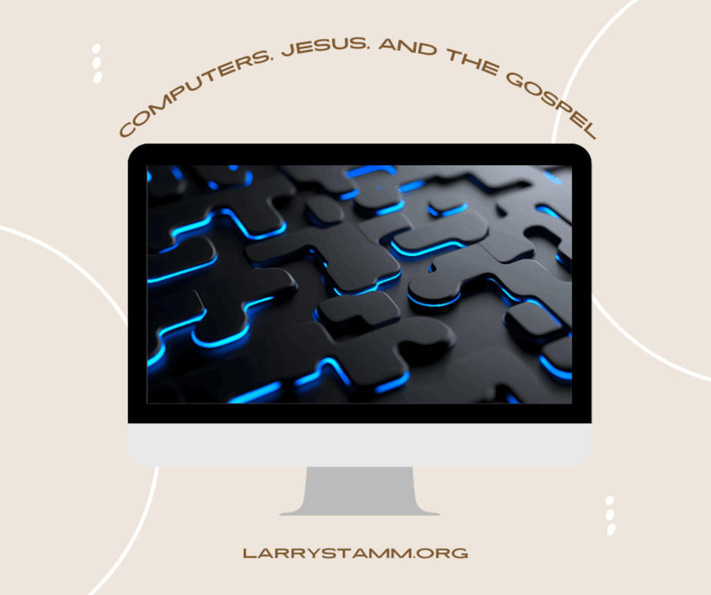 Computer screen displaying interconnected puzzle pieces.