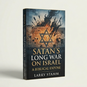 3D book cover for Satan's Long War on Israel: A Biblical Exposé by Larry Stamm