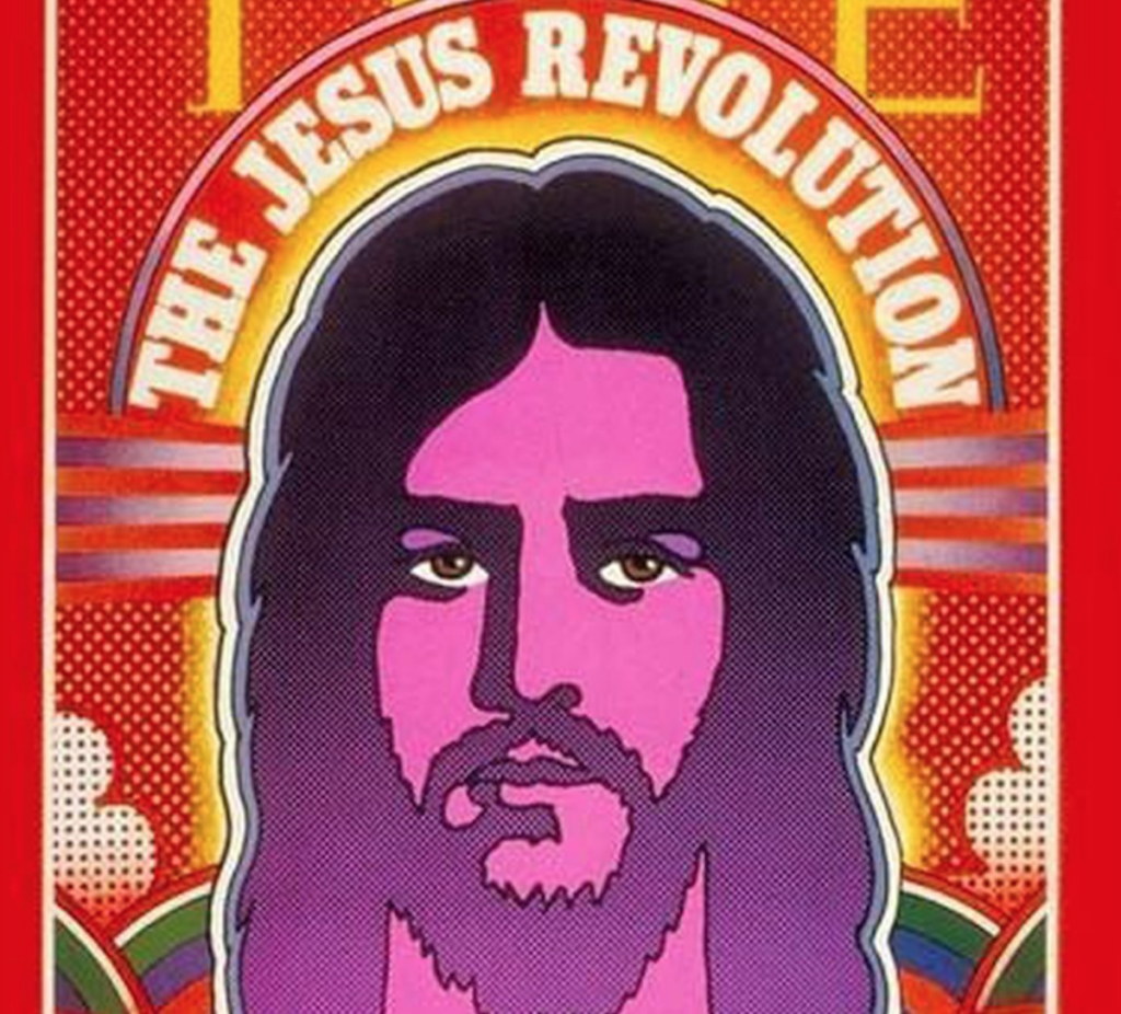 The Jesus revolution poster with a white background