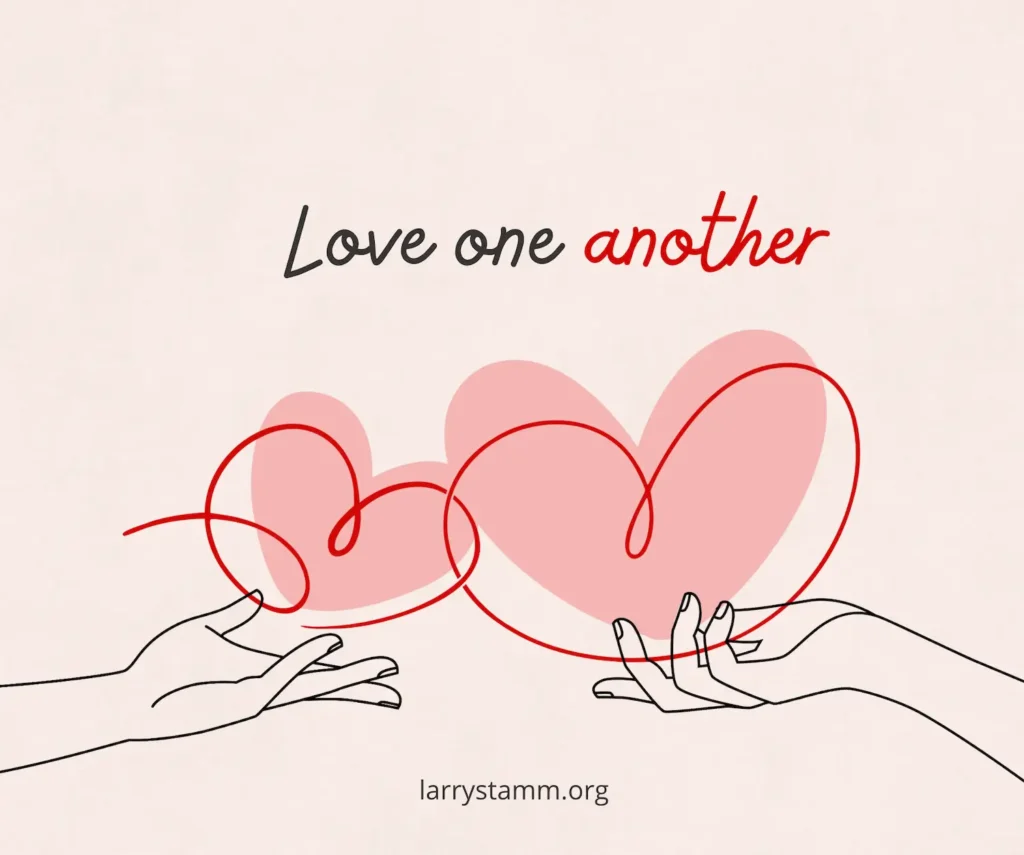 Hands holding a heart line drawing.