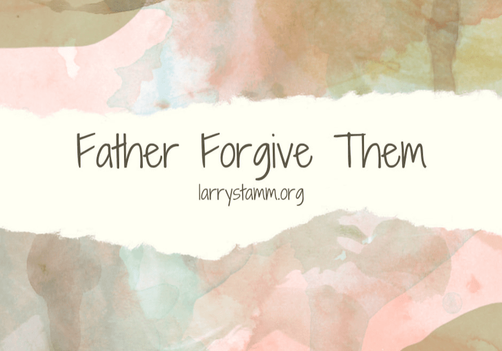 Father Forgive Them; watercolor art.